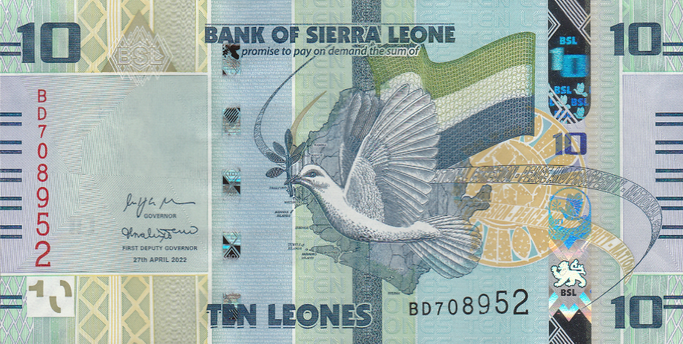 PN37 Sierra Leone - 10 Leones Year 2022